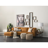 Mercana D'Arcy Sofa Tan Leather | Left Chaise