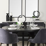 Mercana Liesl Dining Table Black Wood