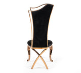 VIG Furniture Modrest Bonnie Transitional Black Velvet & Rosegold Dining Chair (Set of 2) VGZAY906-BLK