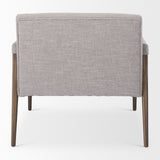 Mercana Palisades Accent Chair Gray Fabric | Brown Wood