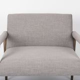 Mercana Palisades Accent Chair Gray Fabric | Brown Wood