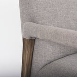 Mercana Palisades Accent Chair Gray Fabric | Brown Wood