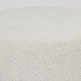 Mercana Amelia Ottoman Cream Bouclé Fabric |  Black Metal |  Small