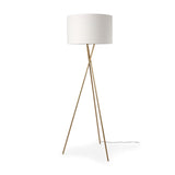 Mercana Ambrose Floor Lamp Gold Metal | Cream Shade