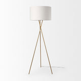 Mercana Ambrose Floor Lamp Gold Metal | Cream Shade