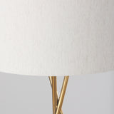 Mercana Ambrose Floor Lamp Gold Metal | Cream Shade