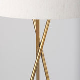 Mercana Ambrose Floor Lamp Gold Metal | Cream Shade