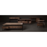 Mercana Glenn Coffee Table Brown Wood | Black Metal