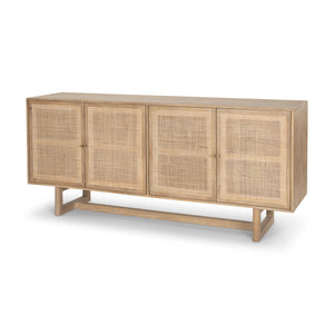 Mercana Grier Sideboard Light Brown Wood | Cane Accent
