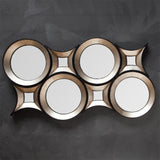 Mercana Ovallas Wall Mirror Champagne Wood | Round