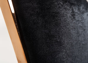 VIG Furniture Modrest Bonnie Transitional Black Velvet & Rosegold Dining Chair (Set of 2) VGZAY906-BLK