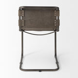 Mercana Berbick Dining Chair Brown Seude (Gray Tones)| Black Metal