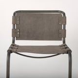 Mercana Berbick Dining Chair Brown Seude (Gray Tones)| Black Metal