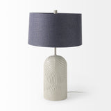 Mercana Quinn Table Lamp Beige | Navy Shade