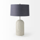 Mercana Quinn Table Lamp Beige | Navy Shade