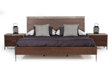 VIG Furniture Nova Domus Conner Modern Dark Walnut & Faux Concrete Bed VGAN-CONNER-BED-DK