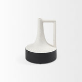 Mercana Burton White/Black Jug Vase White and Black Ceramic | 8.3H