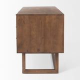 Mercana Grier Office Desk Medium Brown Wood | Cane Accent