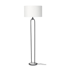 Mercana Sarah Floor Lamp Black Metal | White Shade