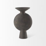 Mercana Kaz Vase  Earthy Brown Ceramic |  11.2H