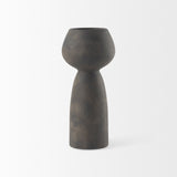 Mercana Kaz Vase  Earthy Brown Ceramic |  11.8H