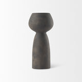 Mercana Kaz Vase  Earthy Brown Ceramic |  11.8H