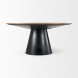 Mercana Mitchell Dining Table Brown Wood | Black Metal