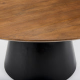 Mercana Mitchell Dining Table Brown Wood | Black Metal