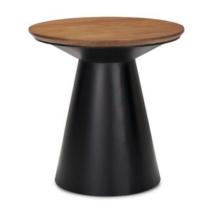 Mercana Mitchell End/Side Table Brown Wood | Black Metal