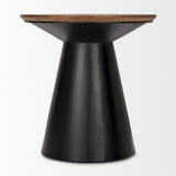 Mercana Mitchell End/Side Table Brown Wood | Black Metal