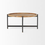 Mercana Marquisa Coffee Table Brown Wood | Black Metal | Small