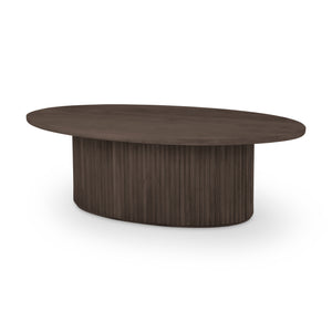 Mercana Terra Oval Coffee Table Dark Brown Wood