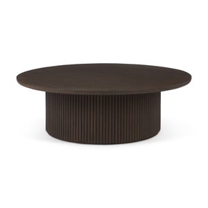 Mercana Terra Round Coffee Table Dark Brown Wood