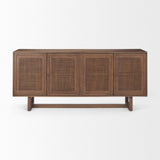 Mercana Grier Sideboard Medium Brown Wood | Cane Accent