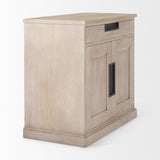 Mercana Braxton Accent Cabinet Light Brown Wood | Black Metal