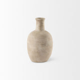 Mercana Zenni Vase Beige Ceramic | 9.3H 