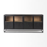 Mercana Sloan Sideboard Black & Brown Wood | Black Metal