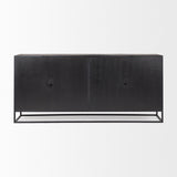 Mercana Sloan Sideboard Black & Brown Wood | Black Metal