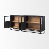 Mercana Sloan Sideboard Black & Brown Wood | Black Metal