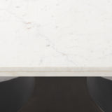 Mercana Maxton Dining Table White Marble | Black Metal