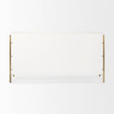 Mercana Savannah Gold Sideboard White | Gold Metal | 6 Drawer