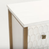 Mercana Savannah Gold Sideboard White | Gold Metal | 6 Drawer