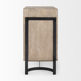 Mercana Rivien Cabinet Brown Wood | Black Metal