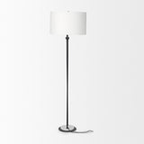 Mercana Sarah Floor Lamp Black Metal | White Shade