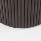 Mercana Terra Round Dining Table Dark Brown Wood