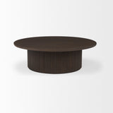 Mercana Terra Round Coffee Table Dark Brown Wood