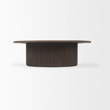 Mercana Terra Round Coffee Table Dark Brown Wood