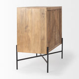 Mercana Cairo Accent Cabinet Brown Wood | Black Metal