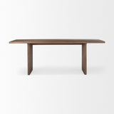 Mercana Grier Dining Table Medium Brown Wood | Cane Accent 