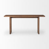 Mercana Grier Console Table Medium Brown Wood | Cane Accent